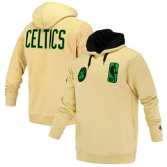 NBA - Boston Celtics FISLL Unisex Logoman Shadow Collection Pullover Hoodie - Cream