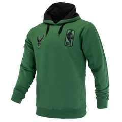 NBA - Milwaukee Bucks FISLL Unisex Logoman Shadow Collection Pullover Hoodie - Hunter Green