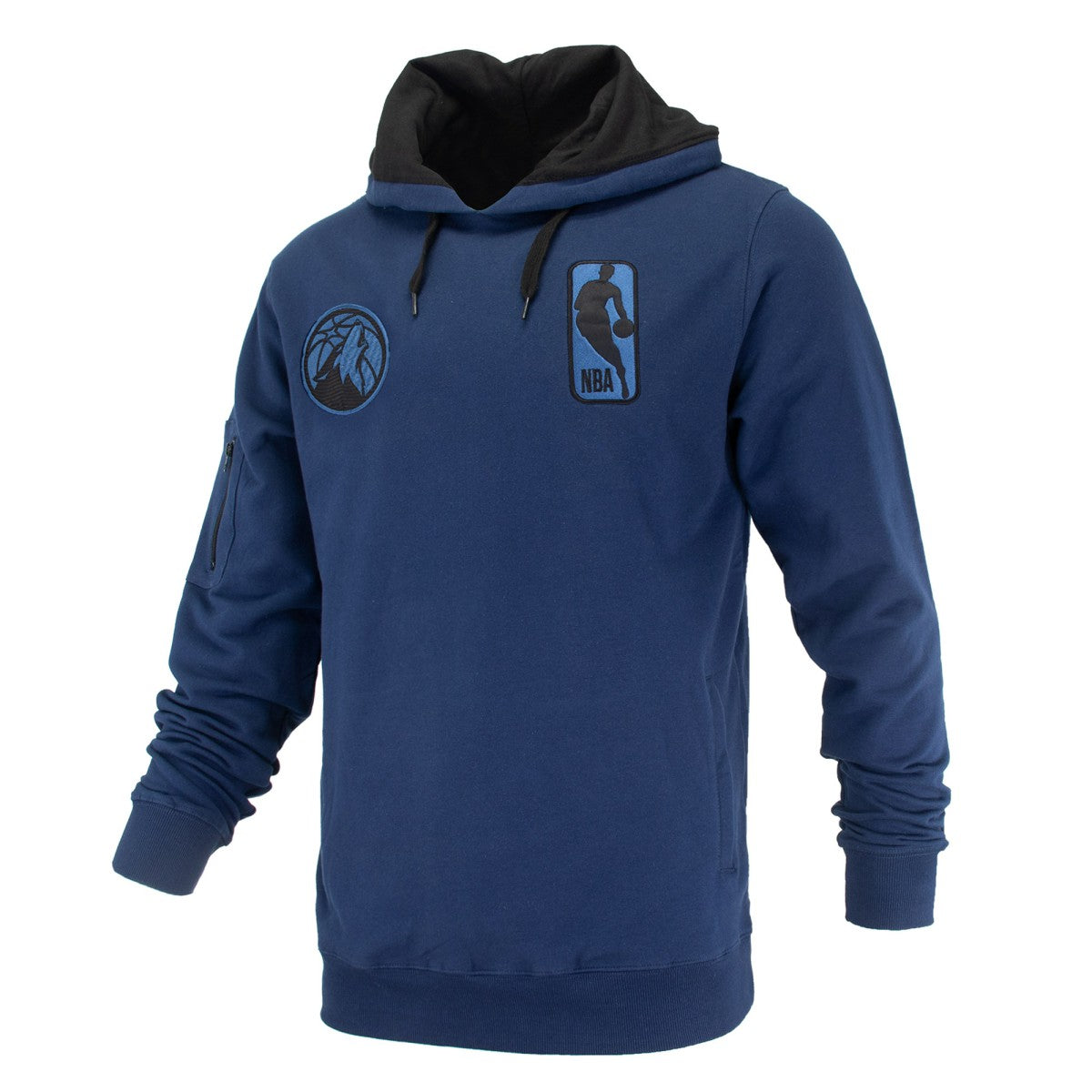 NBA - Minnesota Timberwolves FISLL Unisex Logoman Shadow Collection Pullover Hoodie - Navy
