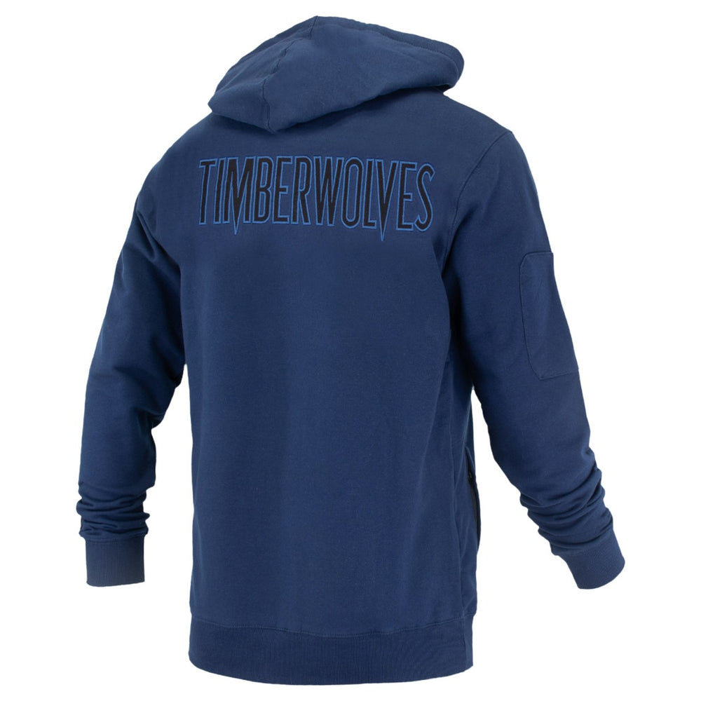 NBA - Minnesota Timberwolves FISLL Unisex Logoman Shadow Collection Pullover Hoodie - Navy
