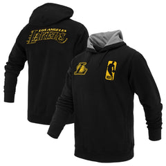 NBA - Los Angeles Lakers FISLL Unisex Logoman Shadow Collection Pullover Hoodie - Black