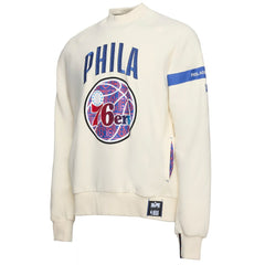 NBA - Philadelphia 76ers NBA x Two Hype Culture & Hoops Collection Premium Pullover Sweatshirt - Cream