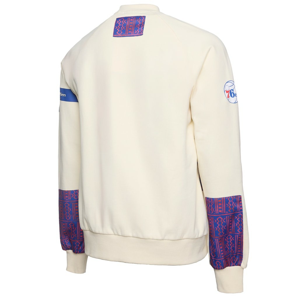 NBA - Philadelphia 76ers NBA x Two Hype Culture & Hoops Collection Premium Pullover Sweatshirt - Cream
