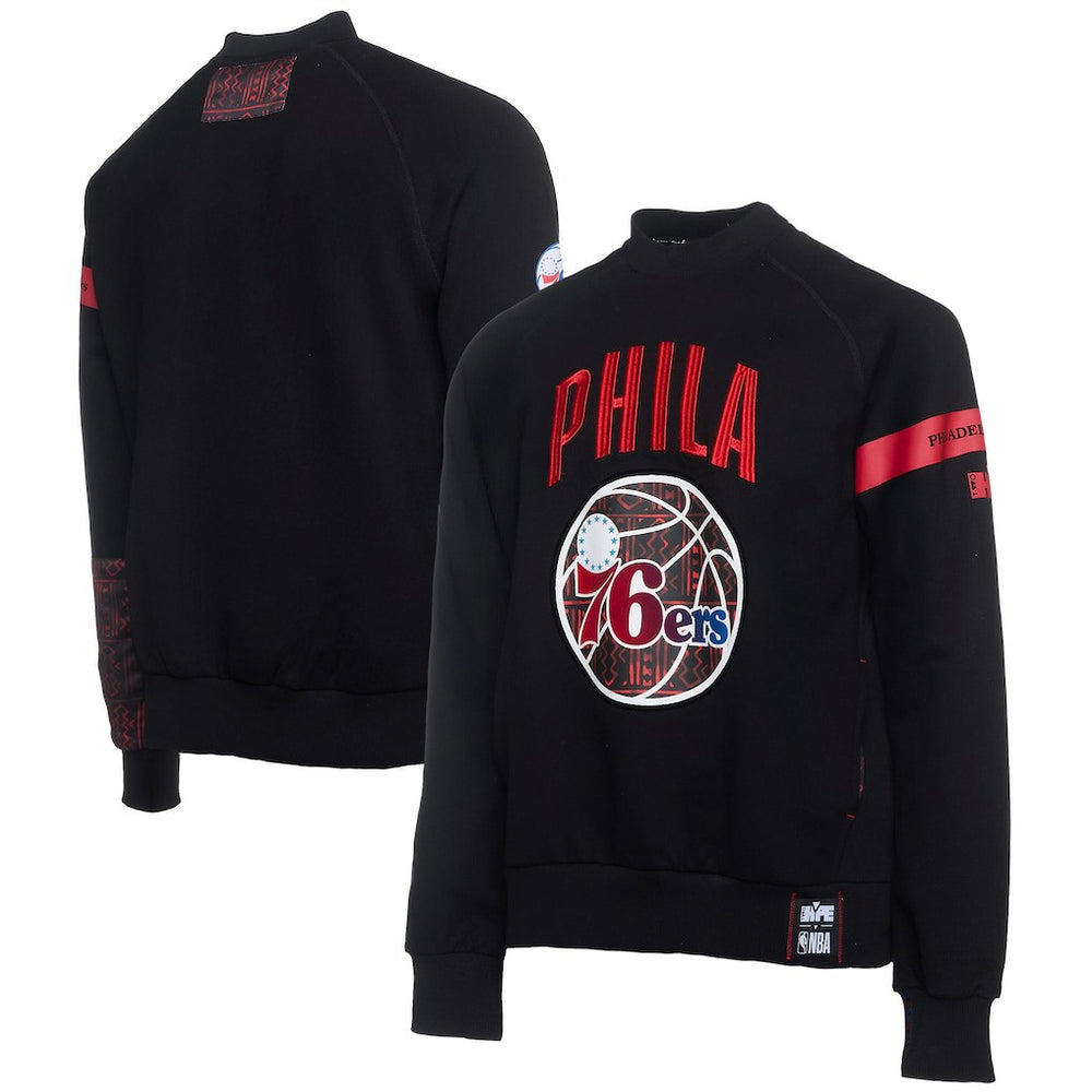 NBA - Philadelphia 76ers NBA x Two Hype Culture & Hoops Collection Premium Pullover Sweatshirt - Black