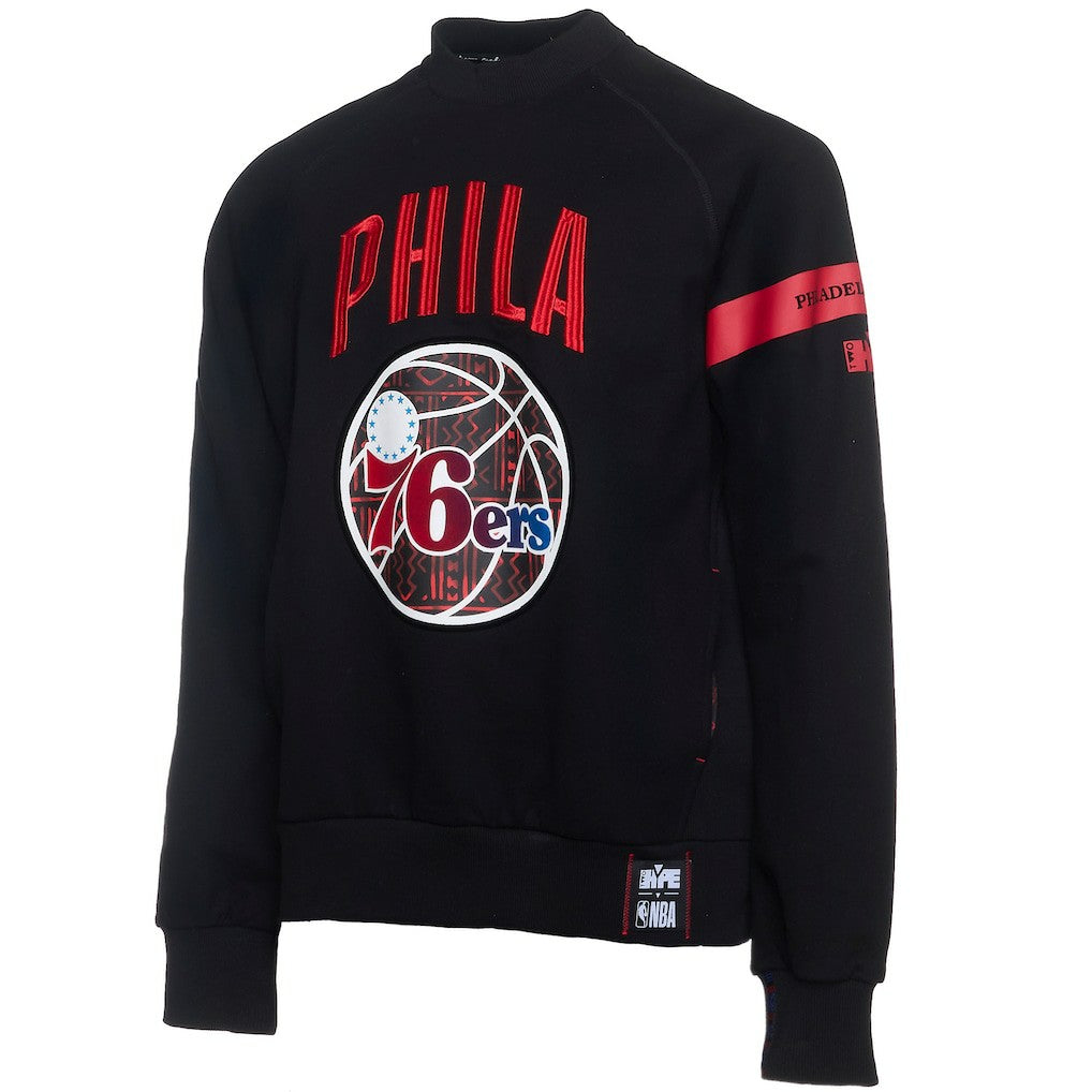 NBA - Philadelphia 76ers NBA x Two Hype Culture & Hoops Collection Premium Pullover Sweatshirt - Black