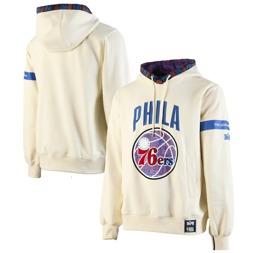 NBA - Philadelphia 76ers NBA x Two Hype Culture & Hoops Collection Premium Pullover Hoodie - Cream