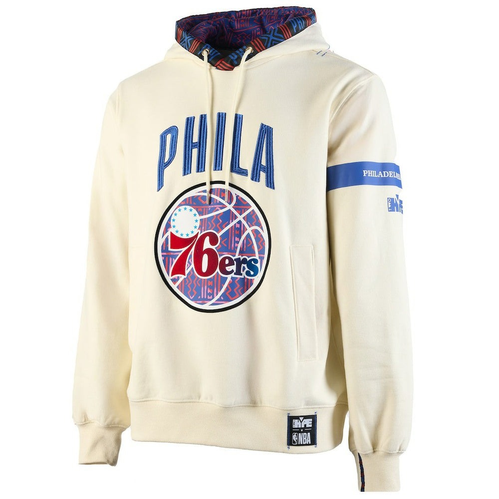 NBA - Philadelphia 76ers NBA x Two Hype Culture & Hoops Collection Premium Pullover Hoodie - Cream
