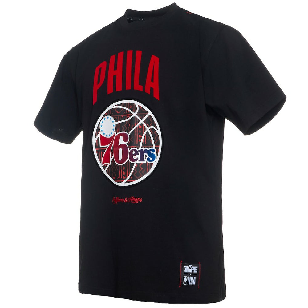 NBA - Philadelphia 76ers NBA x Two Hype Culture & Hoops Collection Premium T-Shirt - Black