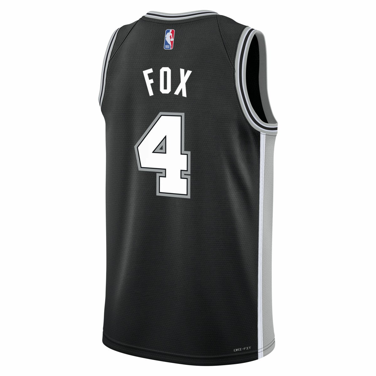 Nike - De'Aaron Fox San Antonio Spurs Youth Swingman Jersey - Icon Edition - Black