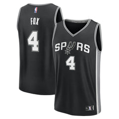 Fanatics - De'Aaron Fox San Antonio Spurs Fast Break Replica Player Jersey - Icon Edition - Black