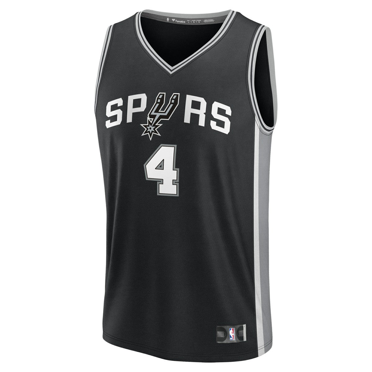 Fanatics - De'Aaron Fox San Antonio Spurs Fast Break Replica Player Jersey - Icon Edition - Black