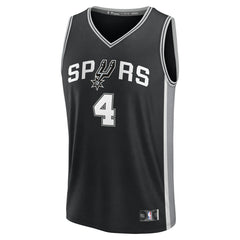Fanatics - De'Aaron Fox San Antonio Spurs Fast Break Replica Player Jersey - Icon Edition - Black