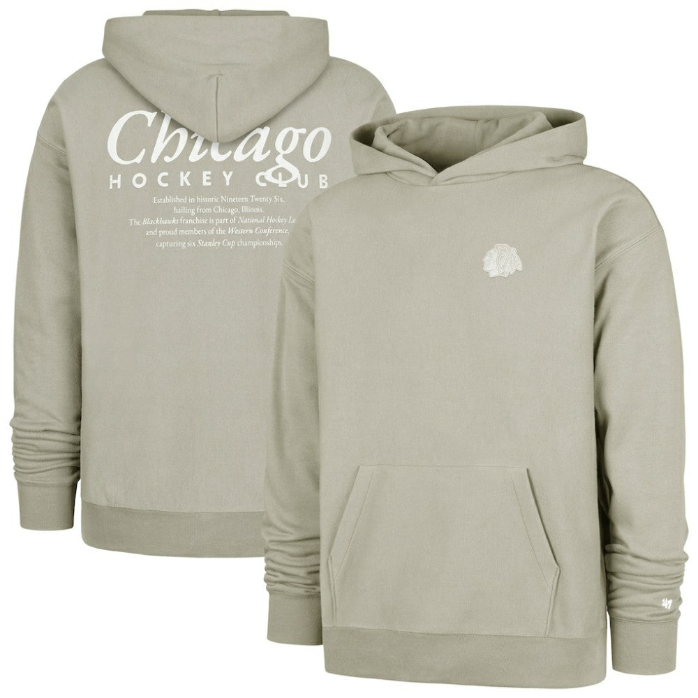 Chicago Blackhawks '47  Foundation Pullover Hoodie Gray