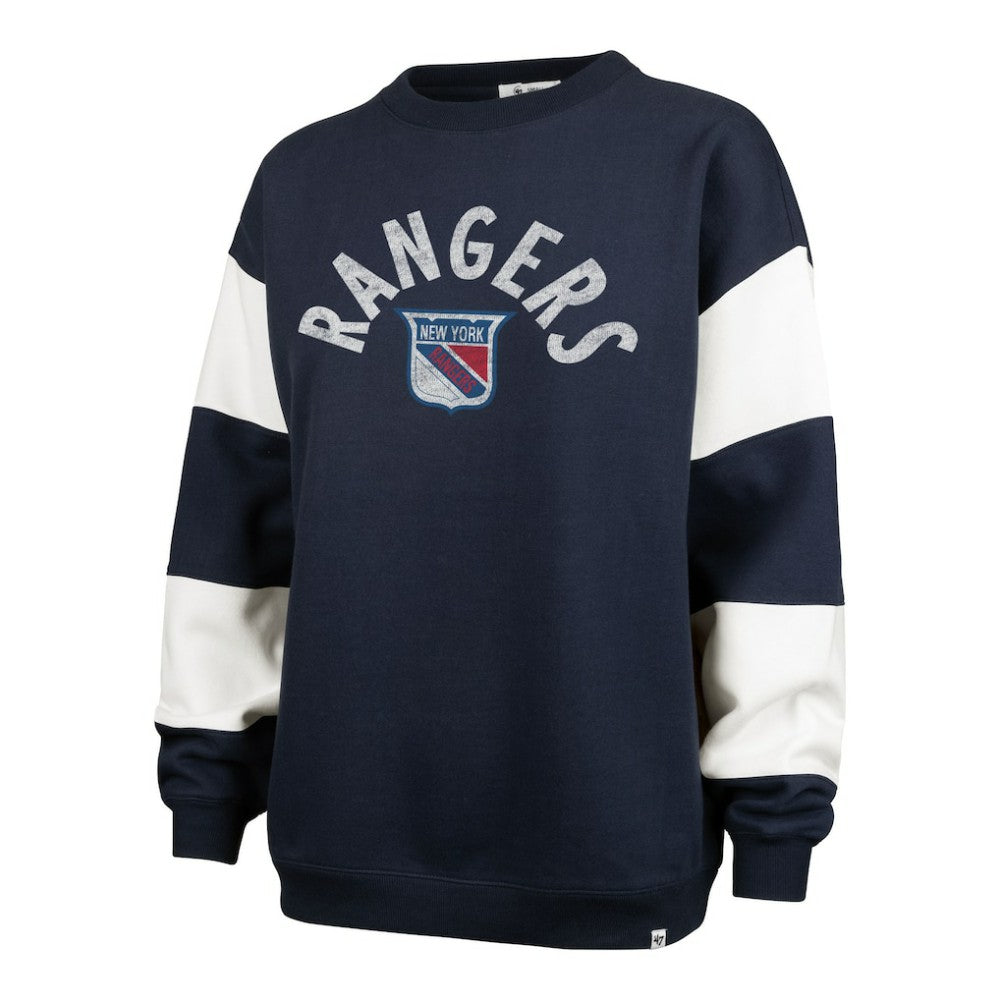 New York Rangers '47 Women's Eephus Barred Pullover Sweatshirt Navy