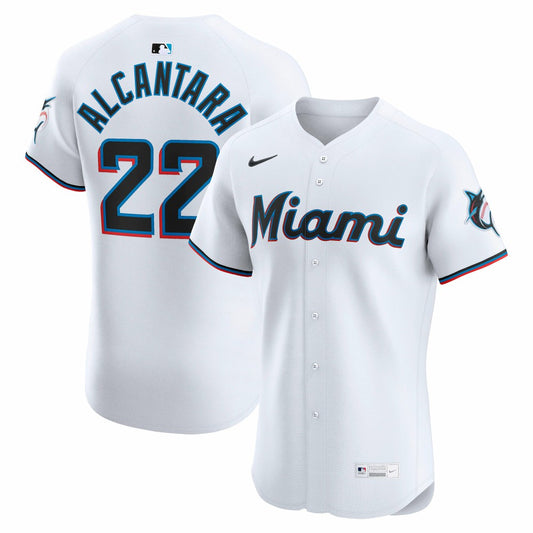 Sandy Alcantara Miami Marlins Nike Home Elite Jersey - White | MLB Jerseys