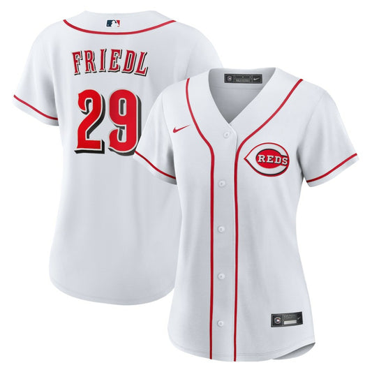 TJ Friedl Cincinnati Reds Nike Women's Home Replica Jersey - White | MLB Jerseys