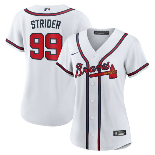 Spencer Strider Atlanta Braves Nike Women's Home Replica Jersey - White | MLB Jerseys