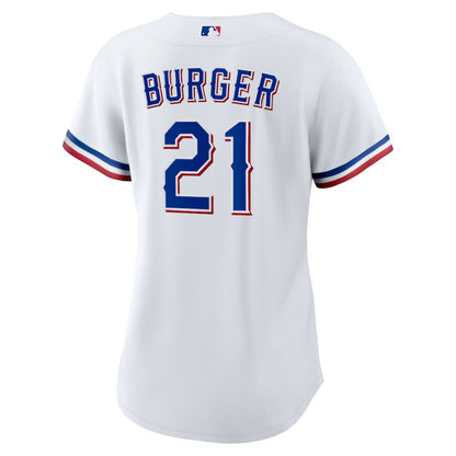 Jake Burger Texas Rangers Nike Women's Home Replica Jersey - White | MLB Jerseys