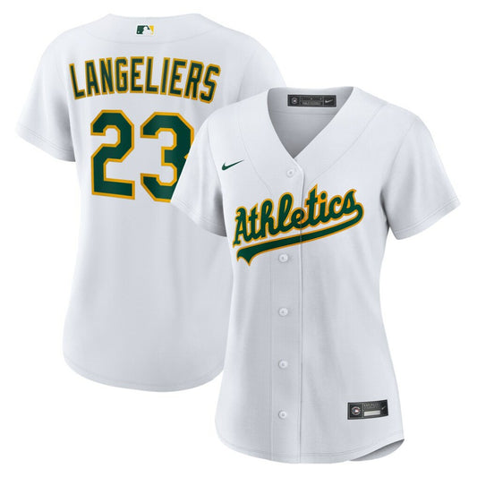 Shea Langeliers Athletics Nike Women's Home Replica Jersey - White | MLB Jerseys