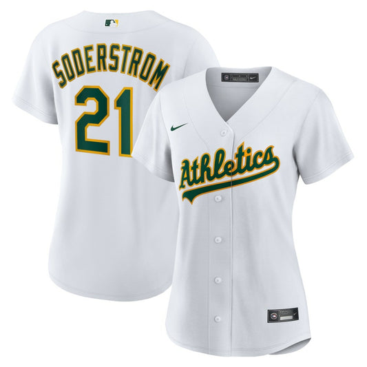 Tyler Soderstrom Athletics Nike Women's Home Replica Jersey - White | MLB Jerseys