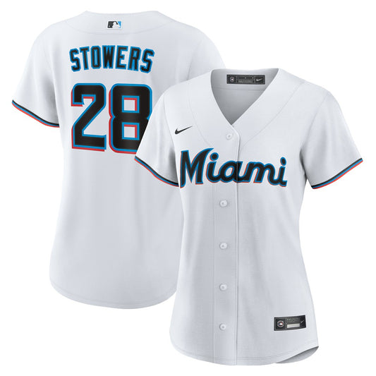 Kyle Stowers Miami Marlins Nike Women's Home Replica Jersey - White | MLB Jerseys