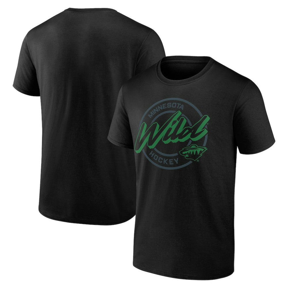 Minnesota Wild - Color Block Puck T-Shirt Black