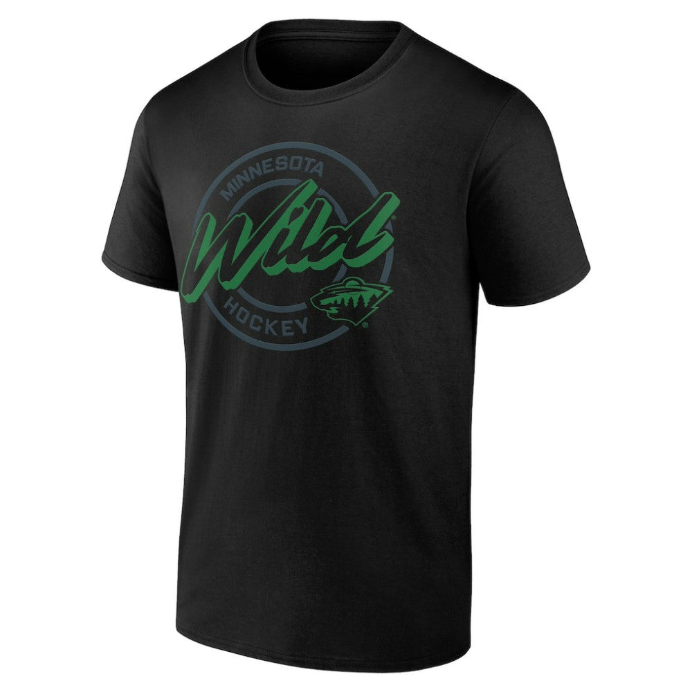 Minnesota Wild - Color Block Puck T-Shirt Black