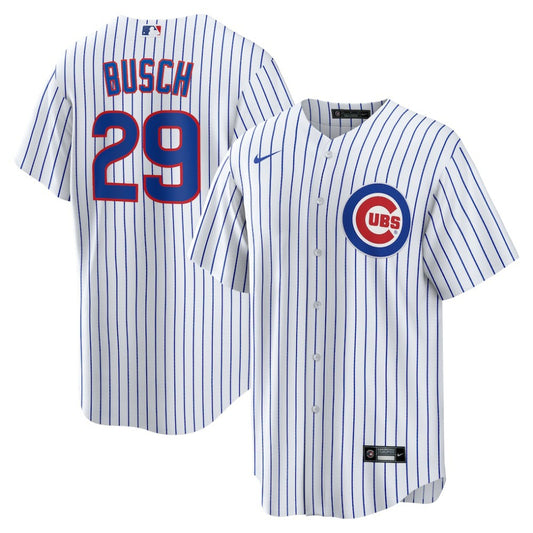 Michael Busch Chicago Cubs Nike Home Replica Jersey - White | MLB Jerseys