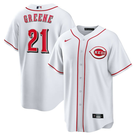 Hunter Greene Cincinnati Reds Nike Home Replica Jersey - White | MLB Jerseys
