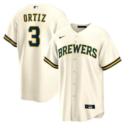 Joey Ortiz Milwaukee Brewers Nike Home Replica Jersey - White | MLB Jerseys