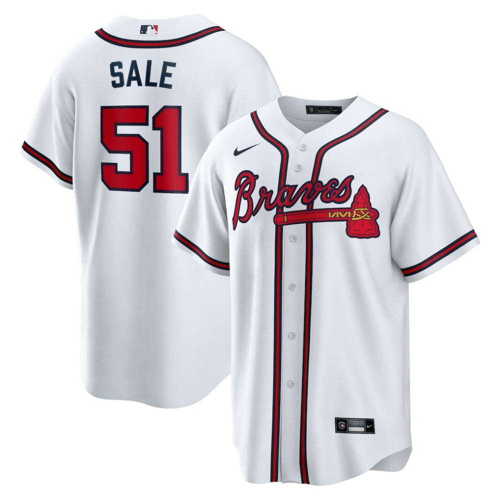 Chris Sale Atlanta Braves Nike Home Replica Jersey Lifestyle