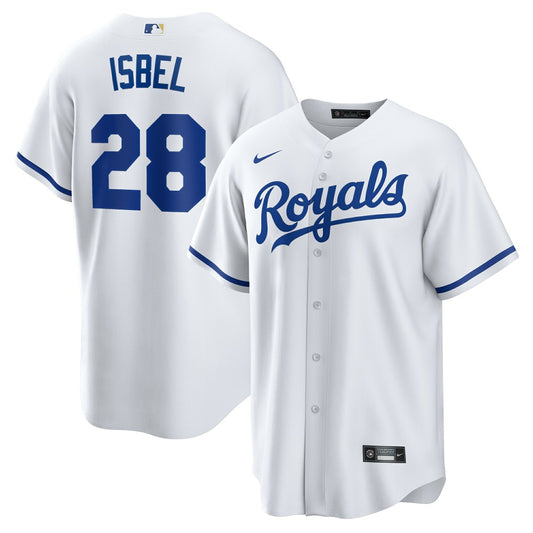 Kyle Isbel Kansas City Royals Nike Home Replica Jersey - White | MLB Jerseys