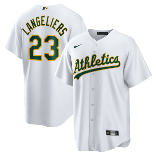 Shea Langeliers Athletics Nike Home Replica Jersey - White | MLB Jerseys