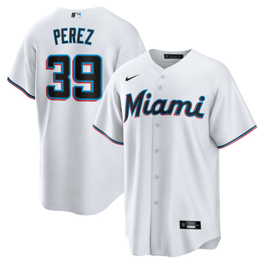 Eury Perez Miami Marlins Nike Home Replica Jersey - White | MLB Jerseys