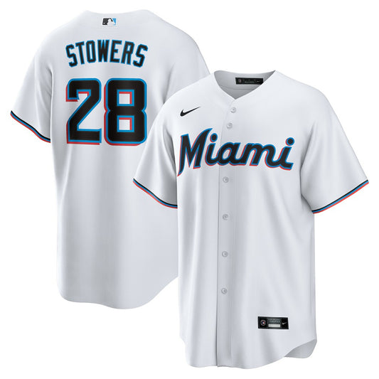 Kyle Stowers Miami Marlins Nike Home Replica Jersey - White | MLB Jerseys