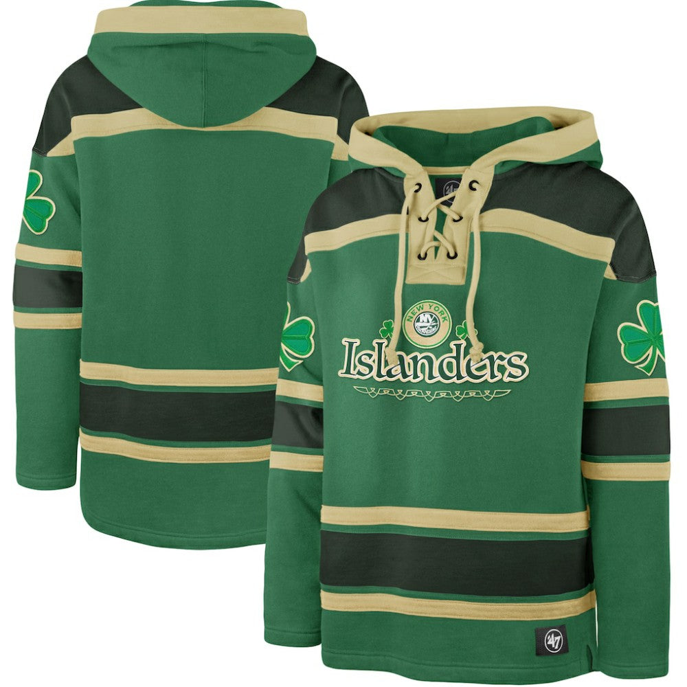 New York Islanders - '47 St. Patrick's Day McLucky Superior Lacer Pullover Hoodie Kelly Green