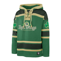 Detroit Red Wings - '47 St. Patrick's Day McLucky Superior Lacer Pullover Hoodie Kelly Green