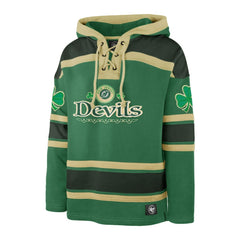 New Jersey Devils - '47 St. Patrick's Day McLucky Superior Lacer Pullover Hoodie Kelly Green