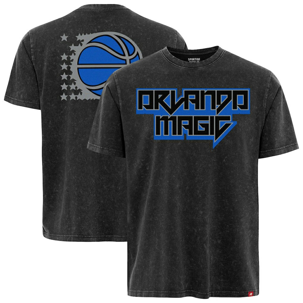 NBA - Orlando Magic Sportiqe Unisex Rock & Roll Collection Angus Premium Mineral Wash T-Shirt - Black