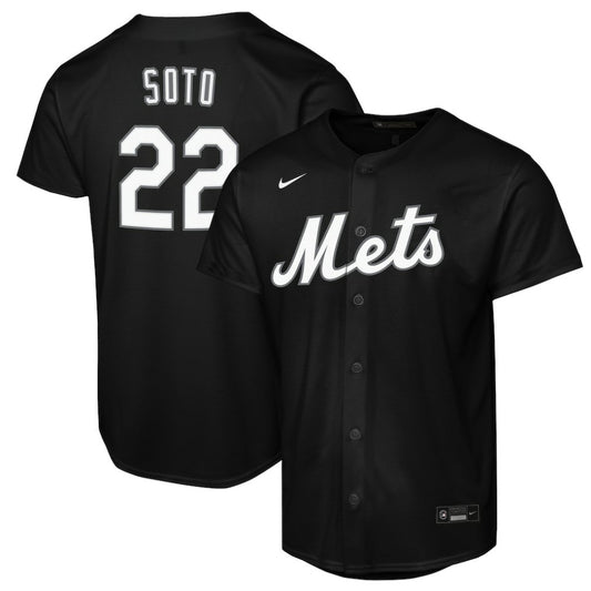 Juan Soto New York Mets Nike  Youth Replica Fashion Jersey - Black | MLB Jerseys