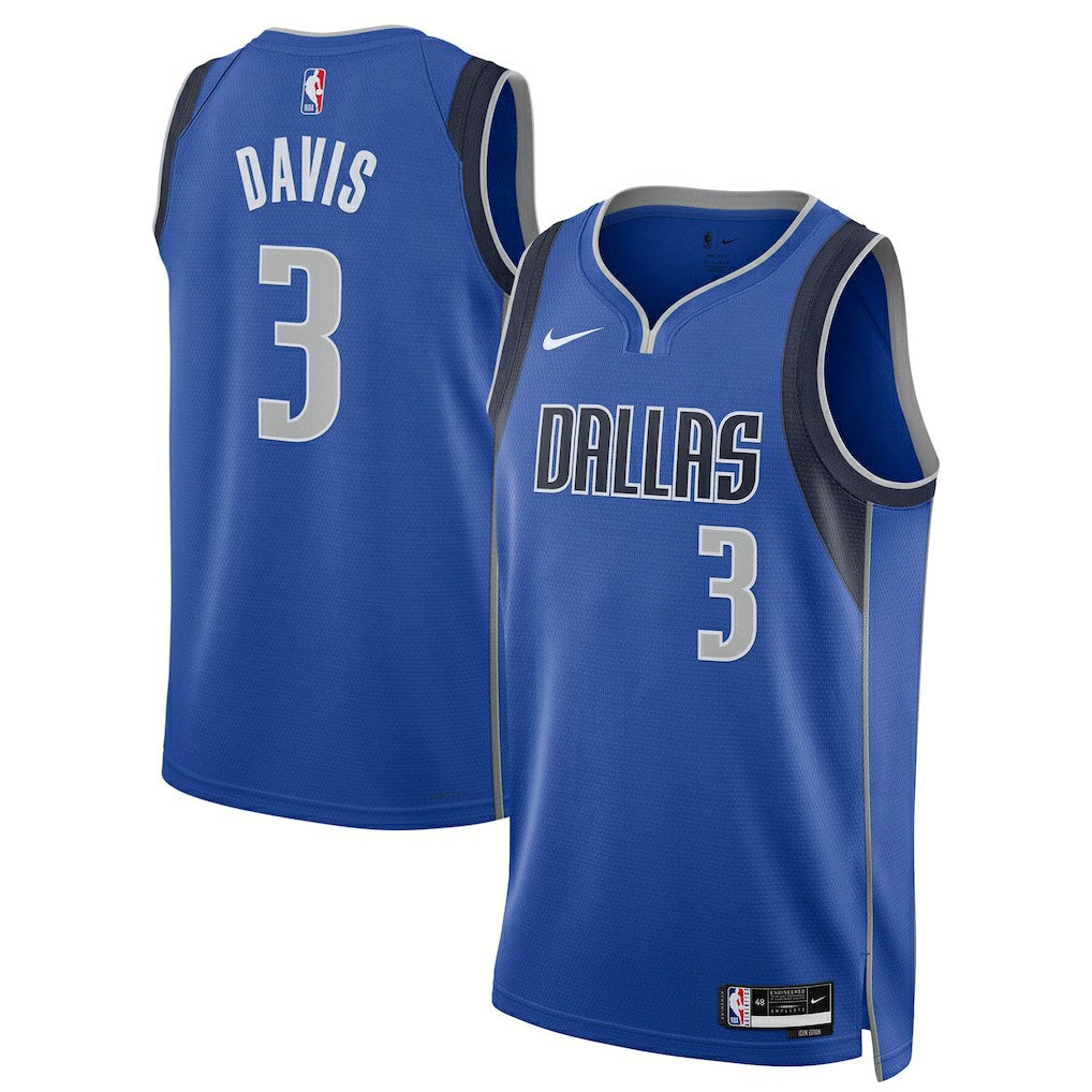 Nike - Anthony Davis Dallas Mavericks Unisex Swingman Player Jersey - Icon Editi- Blue