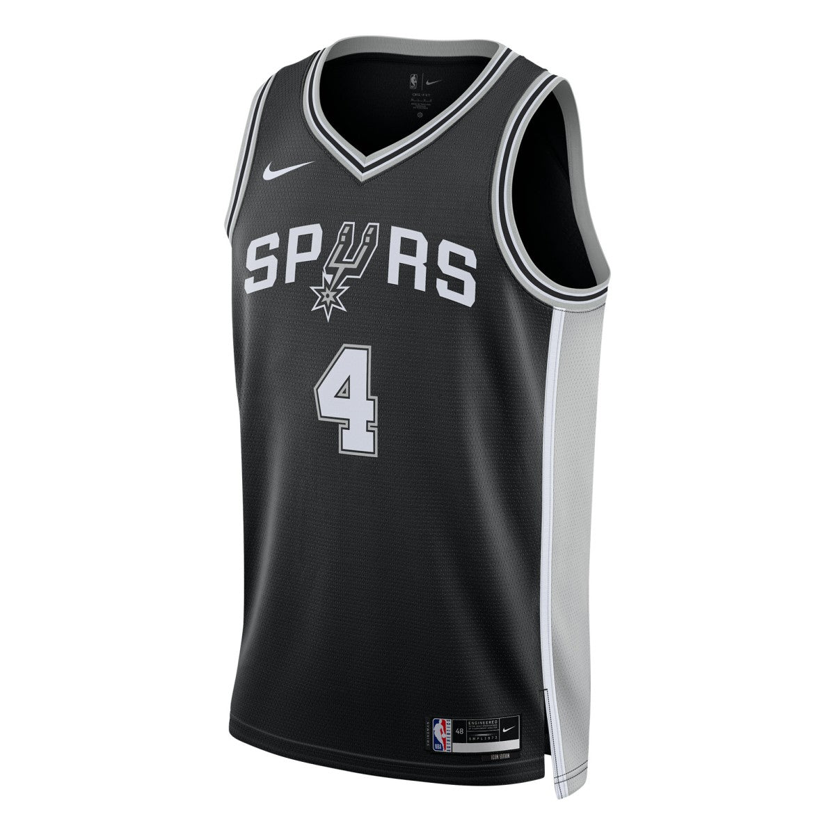 Nike - De'Aaron Fox San Antonio Spurs Unisex Swingman Player Jersey - Icon Edition - Black