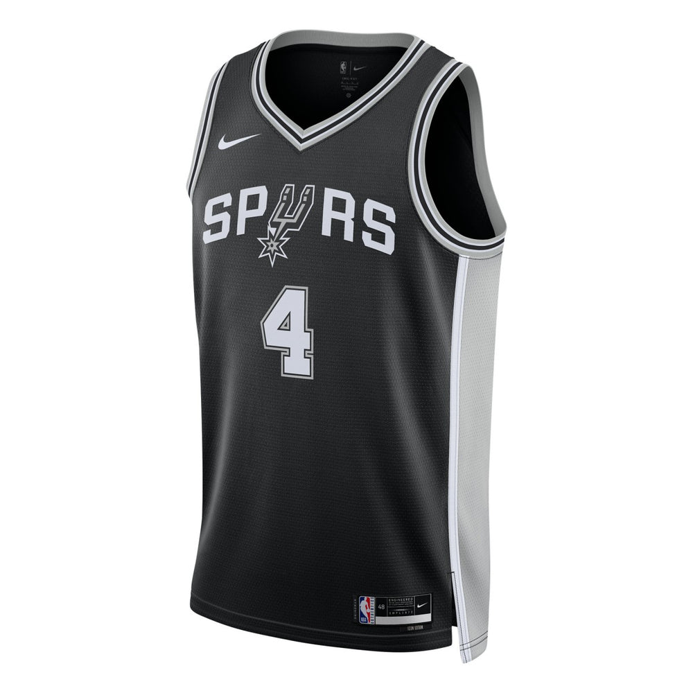 Nike - De'Aaron Fox San Antonio Spurs Unisex Swingman Player Jersey - Icon Edition - Black