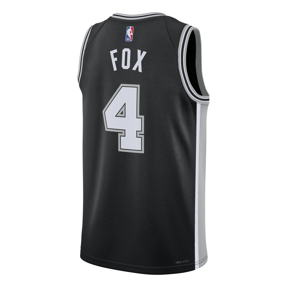 Nike - De'Aaron Fox San Antonio Spurs Unisex Swingman Player Jersey - Icon Edition - Black