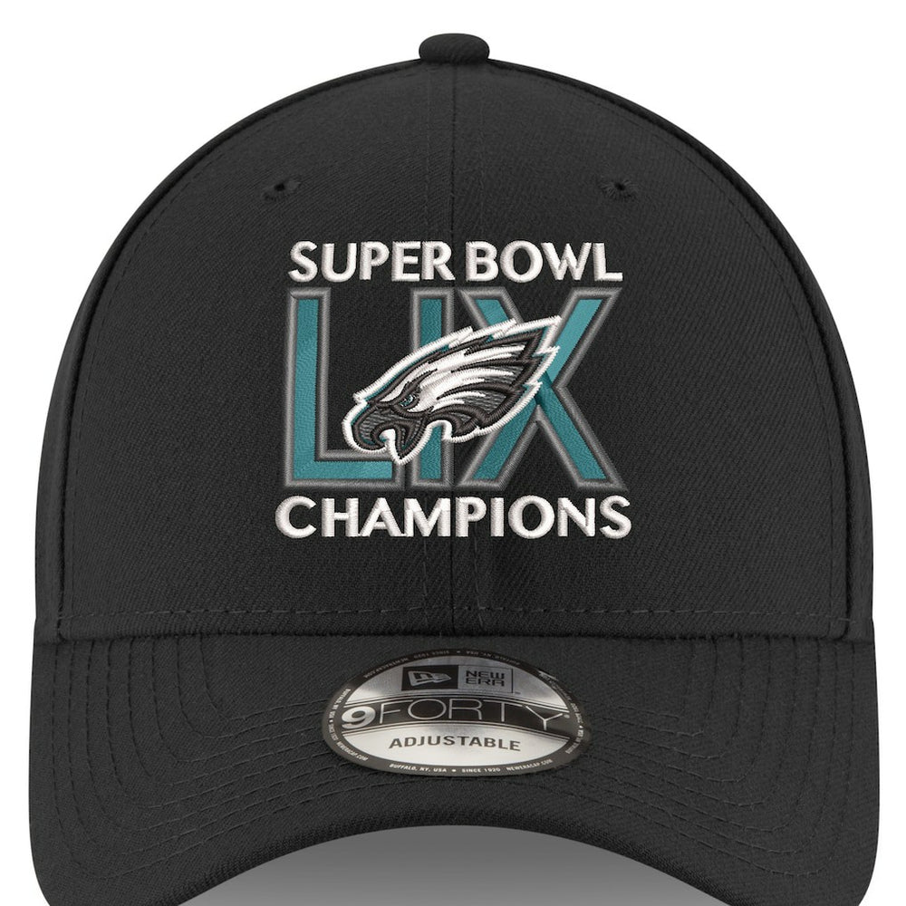 Philadelphia Eagles New Era Super Bowl LIX Champions 9FORTY Adjustable Hat Black - NFL