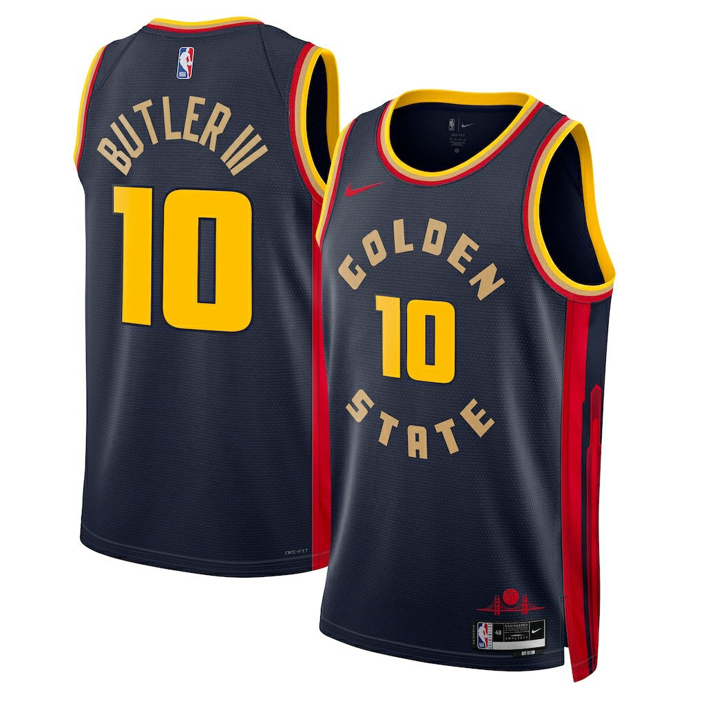 Nike - Jimmy Butler Golden State Warriors Unisex Swingman Jersey - City Editi- Navy