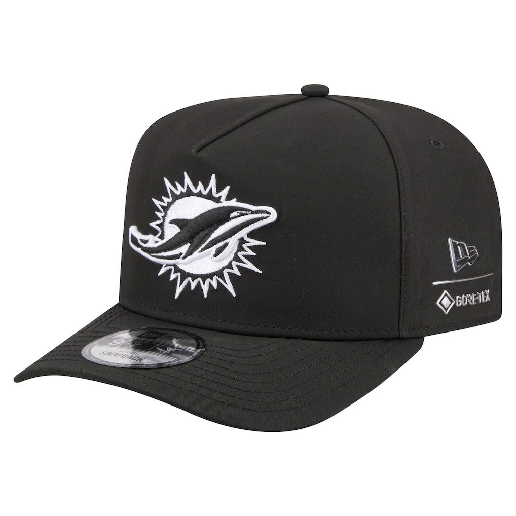 Miami Dolphins New Era Gore-Tex A-Frame 9FIFTY Adjustable Hat Black - NFL