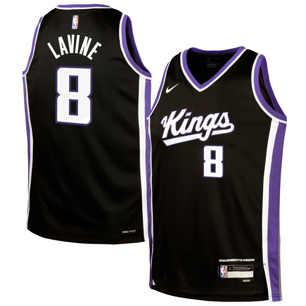 Nike - Zach LaVine Sacramento Kings Youth Swingman Jersey - Icon Edition - Black