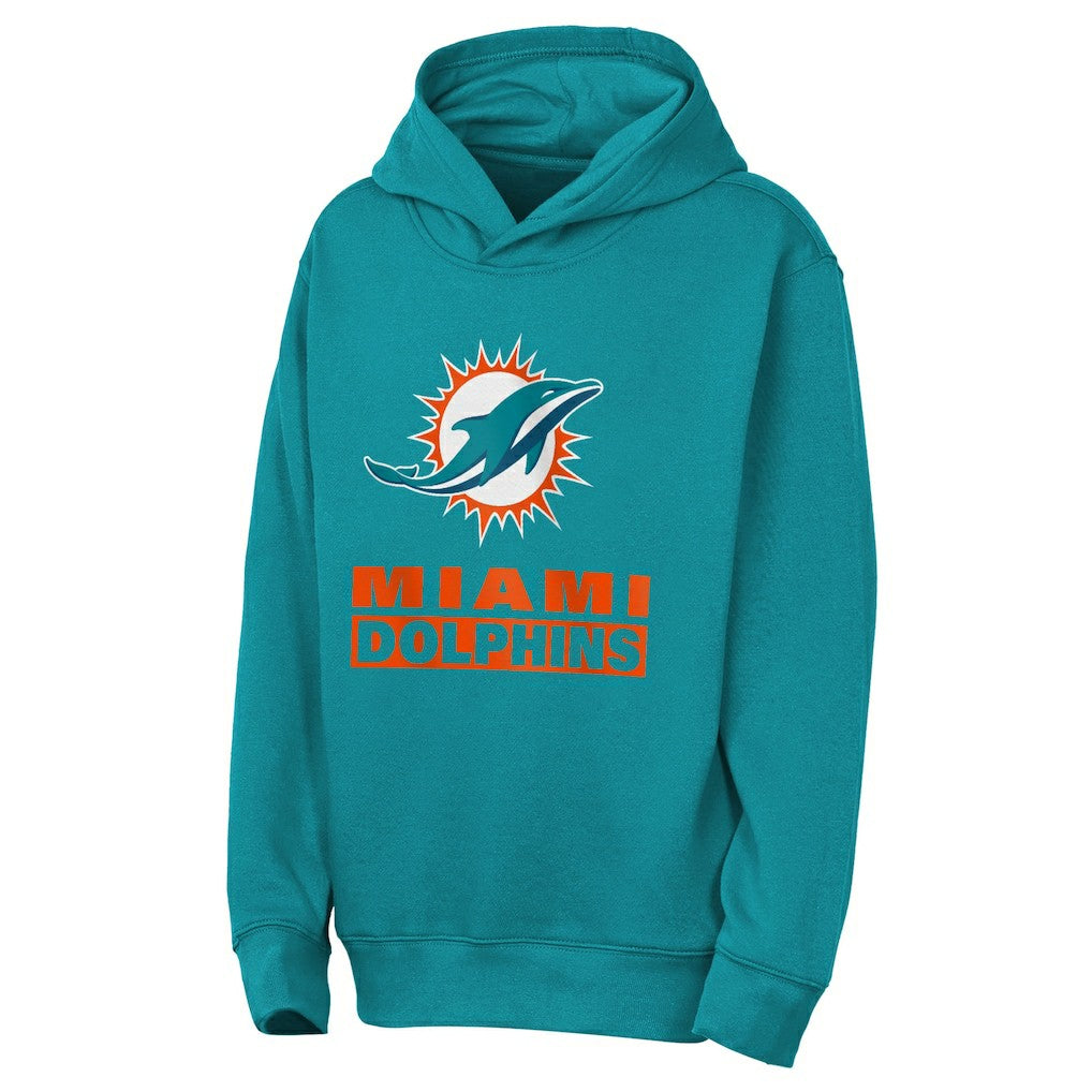 Miami Dolphins Outerstuff Youth Back to Basics Hoodie Aqua - NFL