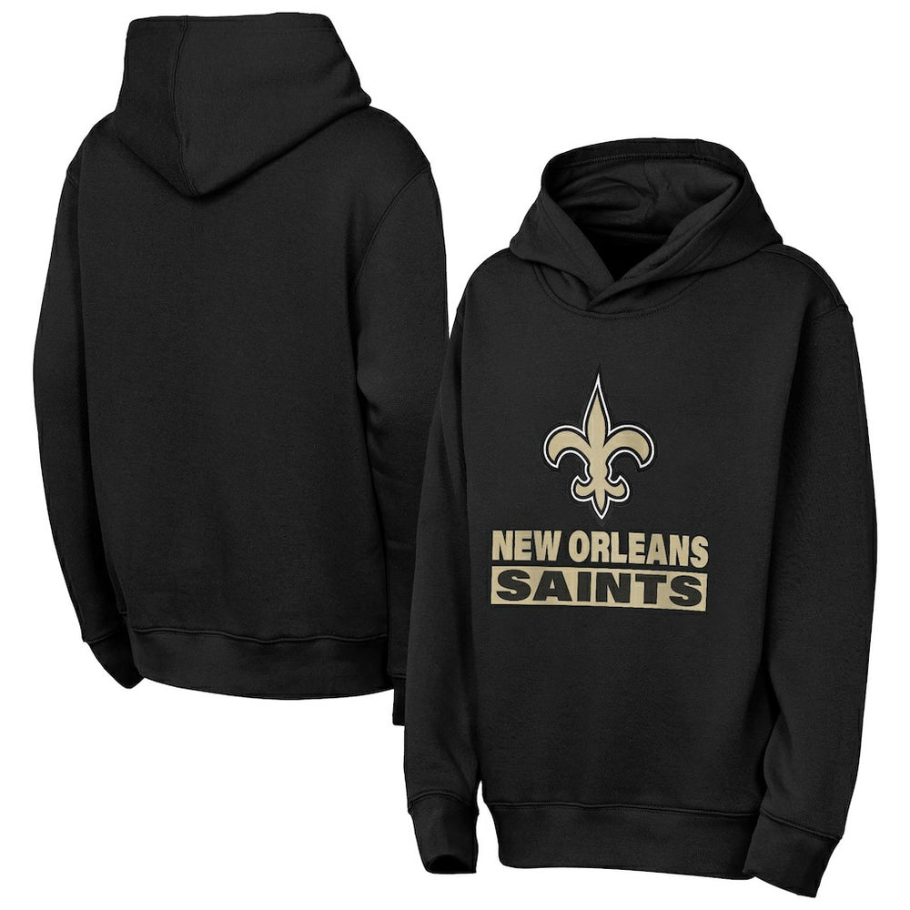 New Orleans Saints Outerstuff Youth Back to Basics Hoodie Black - NFL